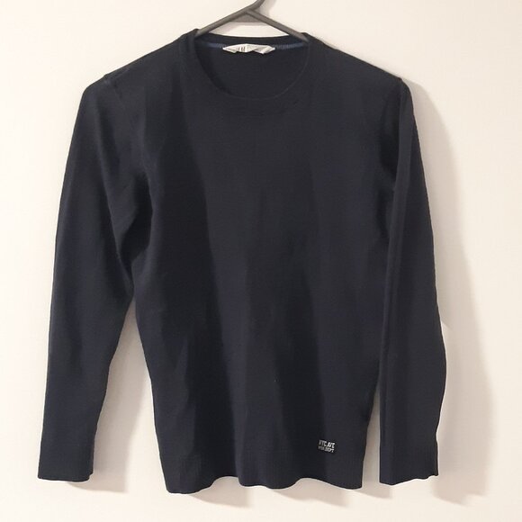 H&M Long Sleeve Sweater 10-12 Years Navy Blue - Picture 1 of 5